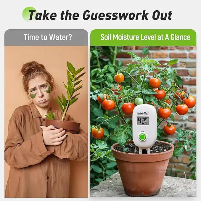 RAINPOINT Smart Digital Wireless Plant Moisture Meter Houseplant Indoor,WiFi Hub Needed,Capacitive Probe,Leave-in Soil Hygrometer Sensor,Real-time Monitor Humidity Tester Outdoor Gardening by GreenHaven Gardens