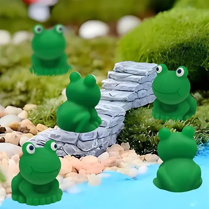 80Pcs Mini Frogs Resin Tiny Frogs Miniature Decoration Figurines Ducks Dollhouse Garden Decor Plastic Mini Animals Micro Landscape Ornament Cake DIY Craft by GreenHaven Gardens
