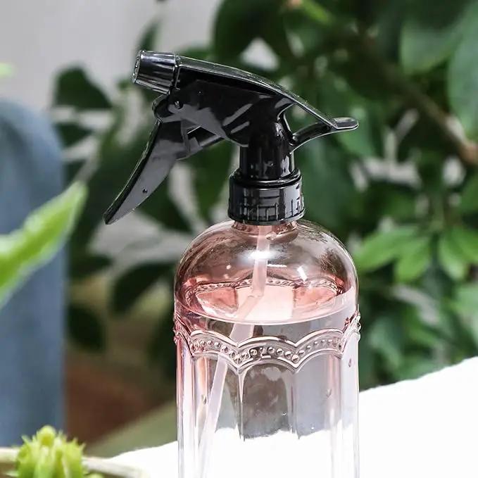 OFFIDIX Watering Can for Indoor Plants Long Spout Metal Stainless Steel 21 oz/600 ml Small Watering Can with 14 oz/400ml Glass Plant Mister Spray Bottle for Plants Bonsai by GreenHaven Gardens