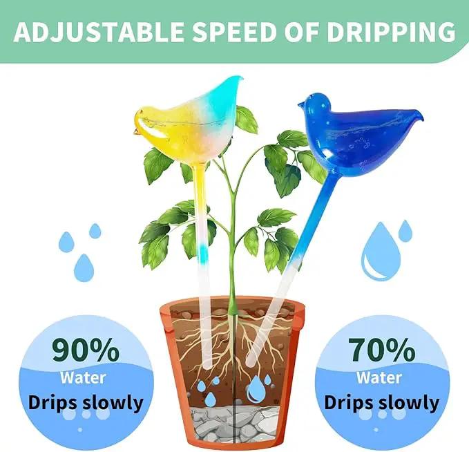 Glass Plant Watering Globes, Flower Watering Globes Self Watering Star Plant Watering Pot, Automatic Multicolored Glass Watering Spray for Everyday Use,3 Pack (B) by GreenHaven Gardens