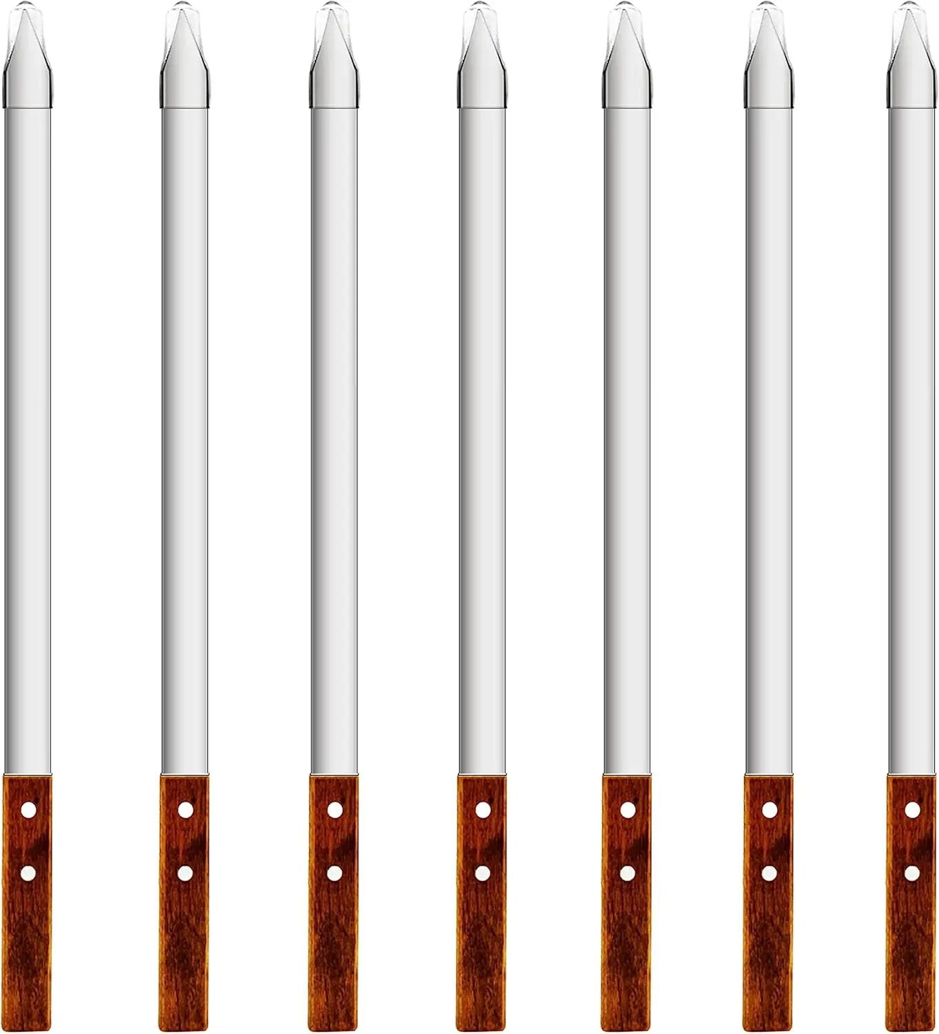 23.6 Inch Long Kabob Skewers,0.91Inch Wide Skewers for Kabobs,Metal Stainless Steel Skewers for Grilling,Extra Large Flat Kebab BBQ Skewers,Barbecue Kabob Sticks with Wood Handle,Set of 7 Kebob by GreenHaven Gardens