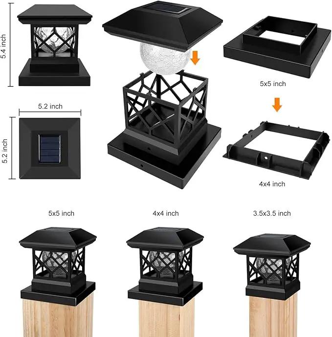 TWINSLUXES Solar Post Cap Lights Outdoor - Waterproof LED Fence Post Solar Lights for 3.5x3.5/4x4/5x5 Wood Posts in Patio, Deck or Garden Decoration Warm Light… (12 Pack) by GreenHaven Gardens