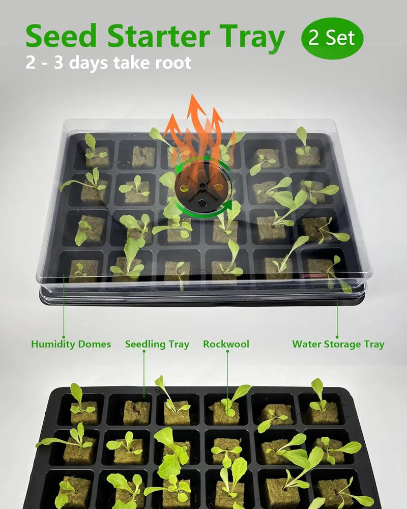 Hydroponics Tower Growing System，45 Pods Vertical Indoor Garden，360° Full-Spectrum Lights, Automatic Water Circulation System，Suitable for Leafy Greens and Herbs，Include Seed Starter Tray by GreenHaven Gardens