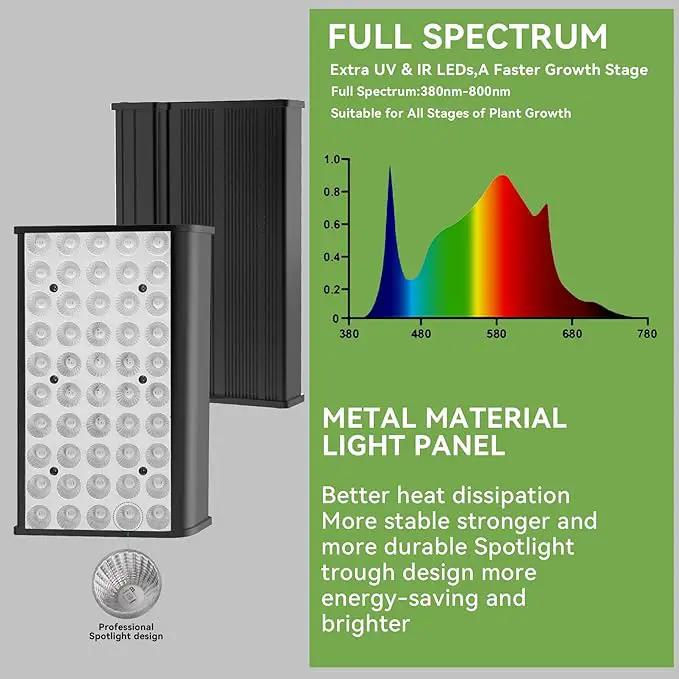 Grow Lights for Indoor Plants Full Spectrum Led Plant Grow Lights 3/9/12H Timer，10 Dimmable Levels， Adjustable Stand 23-67 inches， Flexible Gooseneck， Grow Lamp for Large and Small Plants with Stand by GreenHaven Gardens