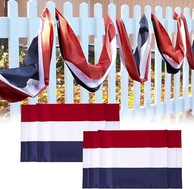 EBaokuup 2 Pack 20x2 Ft American Flag Bunting-4th of July Banner Decor Red, White & Blue Stripe Flag-Large Patriotic Bunting US Flag Decorations for Independence Day Outdoor Porch Garden by GreenHaven Gardens