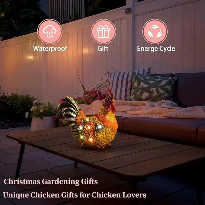 TAKE ME Gardening Gifts Chicken Gifts for Mom Garden Decor Solar Light Chicken Rooster Decor for Women Mom Grandma Gifts Birthday Gifts for Chicken Lovers by GreenHaven Gardens
