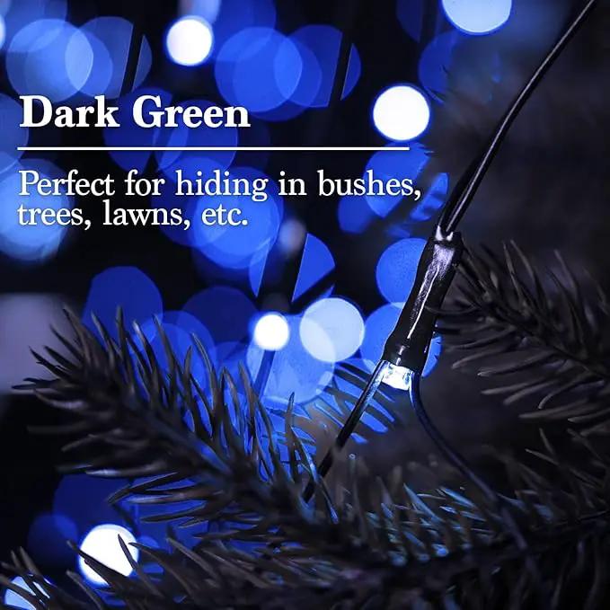 JMEXSUSS 360 LED Blue Net Lights Outdoor, Connectable 12ft x 5ft Christmas Net Lights Plug in with Remote, 8 Modes Waterproof Christmas Mesh String Lights for Bushes Christmas Decorations by GreenHaven Gardens