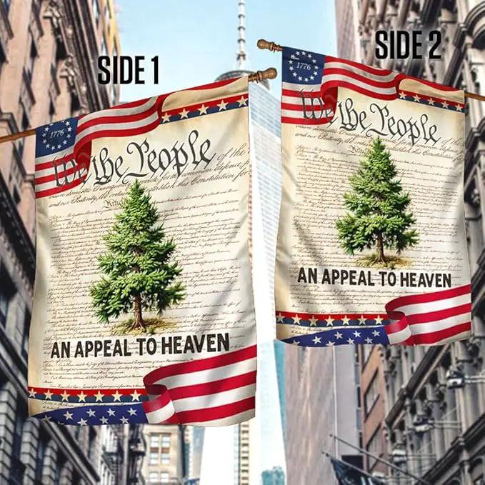 FLAGWIX American Flag - We The People Betsy Ross 1776 An Appeal To Heaven Pine Tree Flag TPT1923F, House Flag (29.5" x 39.5") - USA Flags Premium Polyester - Decorative Indoor Outdoor Flag by GreenHaven Gardens