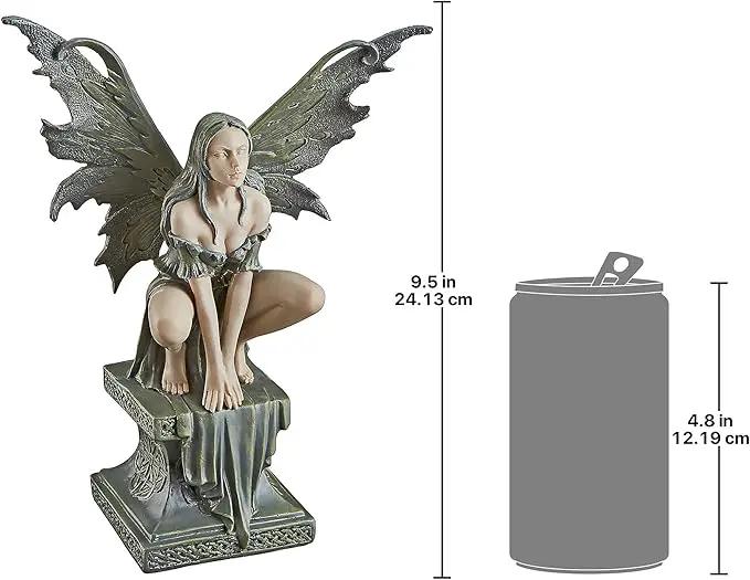 Design Toscano Small Celtic Fairy Perilous Perch Statue by GreenHaven Gardens