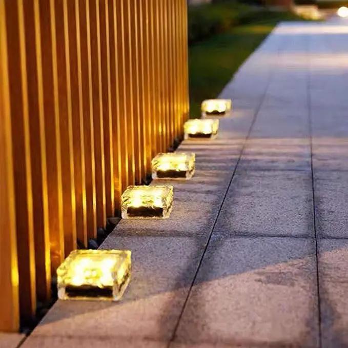 Epicgadget Solar Ice Cube Shaped Light, 2.8x2.8x2 inch Ice Cube Shaped Warm White Outdoor Solar Garden Decorative Lights for Walkway Pathway Backyard Christmas Decoration Parties (8 PCS) by GreenHaven Gardens