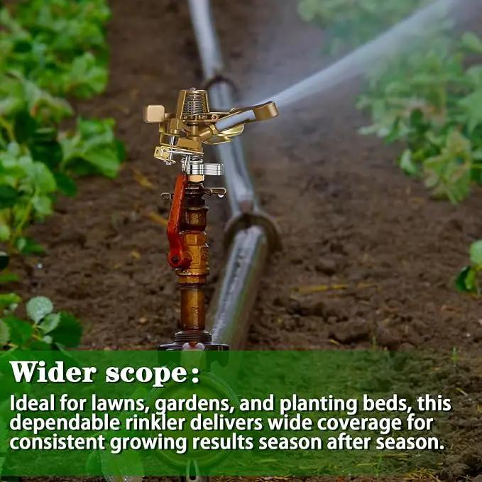 Ferraycle 20 Pieces 1/2 Inch Brass Impact Sprinkler Head with Nozzles Heavy Duty Adjustable 0-360 Degrees Impulse Sprinkler Head Lawn Watering for Yard Irrigation by GreenHaven Gardens