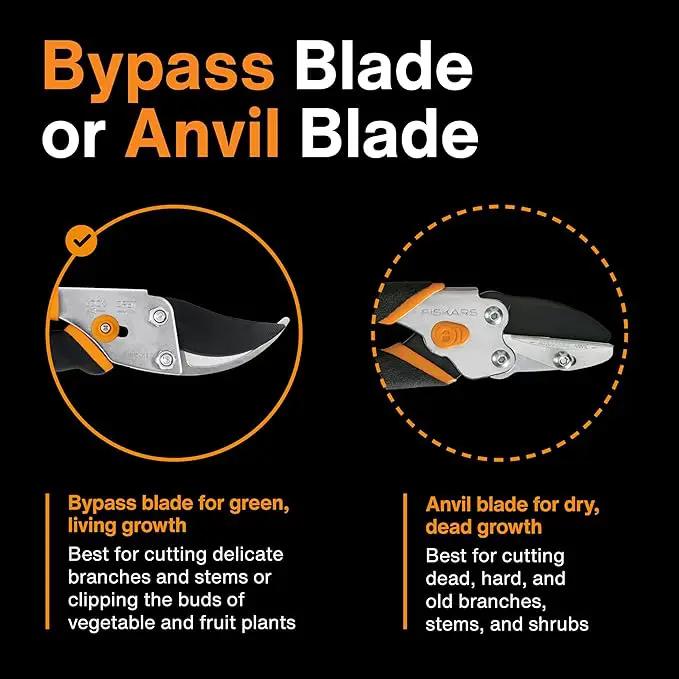Fiskars Bypass Pruning Shears, 5/8-Inch Cut Capacity Garden Clippers, Gardening Scissors with Sharp, Rust Resistant Steel Blade by GreenHaven Gardens