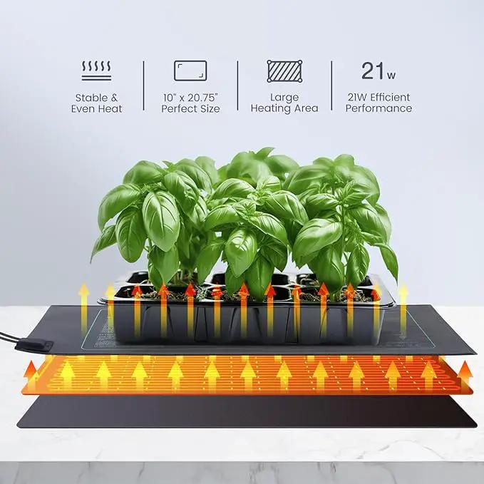 LUXBIRD 4 Pack Daisy Chain Seedling Heat Mats for Indoor Plants, Green Houses, Germination, Hydroponic Garden, Waterproof Durable (LB-HMDC-04) by GreenHaven Gardens