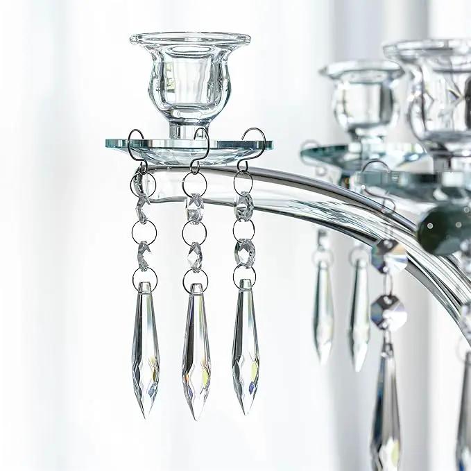 H&D 10pcs 63mm Chandelier Crystals Ornament - Clear Crystal Chandelier Prisms Icicle Drop Pendants by GreenHaven Gardens