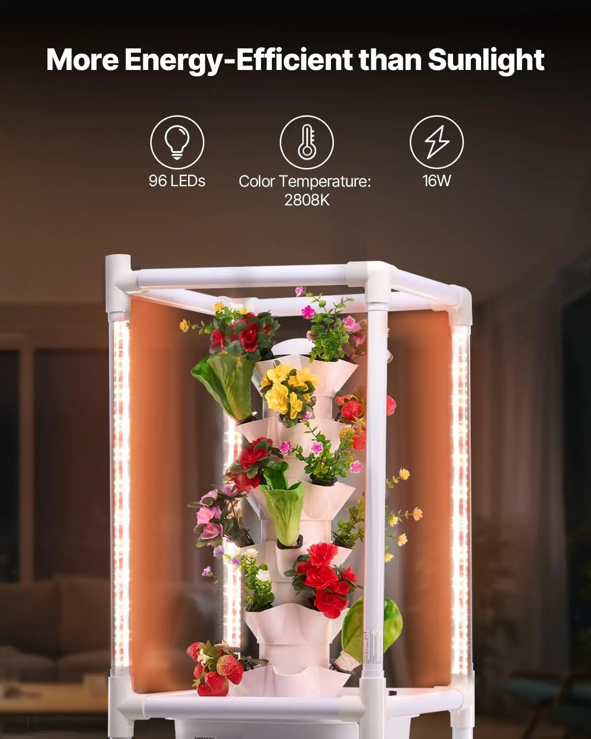 VEVOR Hydroponic Growing System with Grow Light, 30 Pods Vertical 6 Tiers Hydroponic Tower, Home Hydronic Garden with Water Pump, Plants Germination Kit for Indoor Herbs, Fruits and Vegetables by GreenHaven Gardens