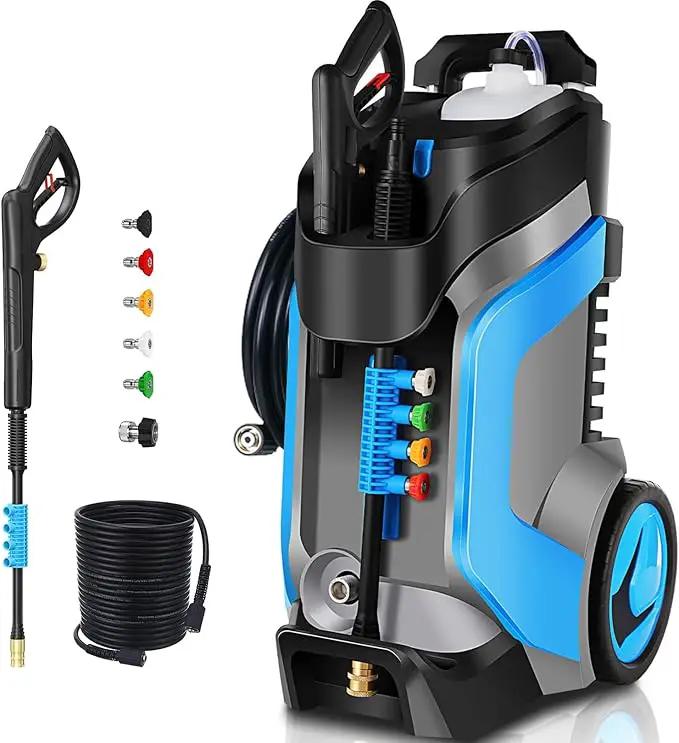 Electric Pressure Washer 5000PSI 4.0GPM Power Washers with M22-14mm Pressure Hose 33FT, Power Sprayers High Pressure with 1/4" QC Compatible Surface Cleaner for Home Cars Driveways, Blue by GreenHaven Gardens