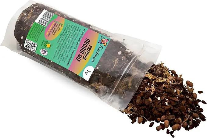Organic Premium Orchid Soil Mix by Gardenera - Hand Mixed Classic Sphagnum Moss Potting Soil Mix - for Phalaenopsis Orchid - 3 Quart - Made in USA by GreenHaven Gardens