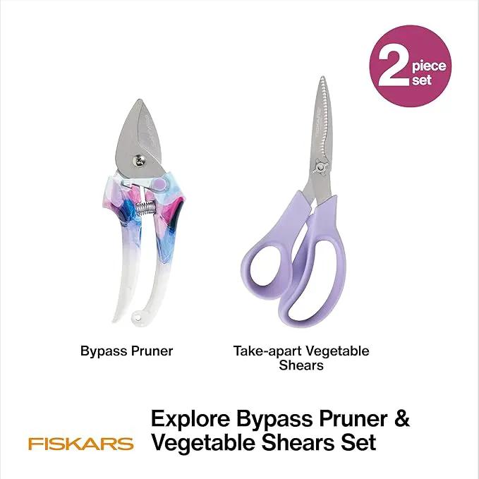 Fiskars Pruner and Veggie Shears Set, Explore Collection by GreenHaven Gardens