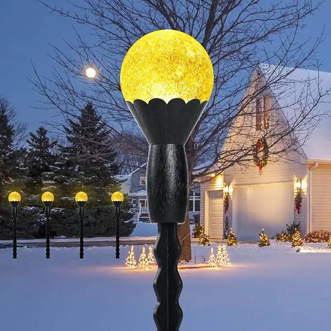 SEMILITS Solar Landscape Lights 12LED Bubble Beads Shaped Outdoor Solar String Lights for Path Garden Patio Decor by GreenHaven Gardens