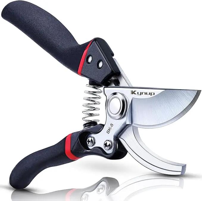 Kynup Pruning Shears for Gardening, Garden Shears Heavy Duty, Cutting Shears Pruners, Hedge Clippers, Rose Pruning Shears, Hand Clippers Gardening (Red Black) by GreenHaven Gardens