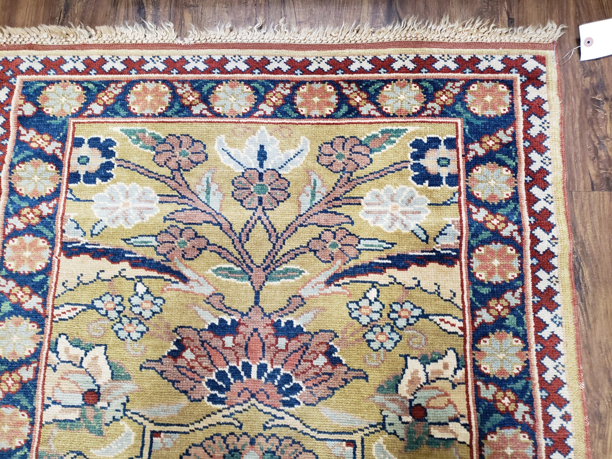 Hallway Runner Rug, Kitchen Runner, Sultanabad Hand Knotted Rug, Farmhouse Rug, 1950s Rug, Mahal Rug, Turkish Rug, Long Runner, Yellow by Jewel Rugs