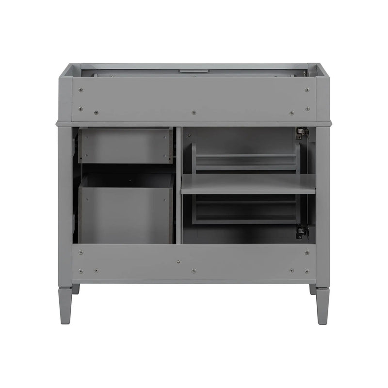 Bathroom Vanity With 2 Drawers And Tip-Out Drawer, Storage Cabinet by Unique Piece Furniture
