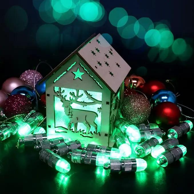 SumDirect Pack of 12 LED Mini Non-Blinking Lights for Paper Lanterns Balloons Floral Wedding Halloween Christmas Party Decoration Centerpieces (12, Green) by GreenHaven Gardens