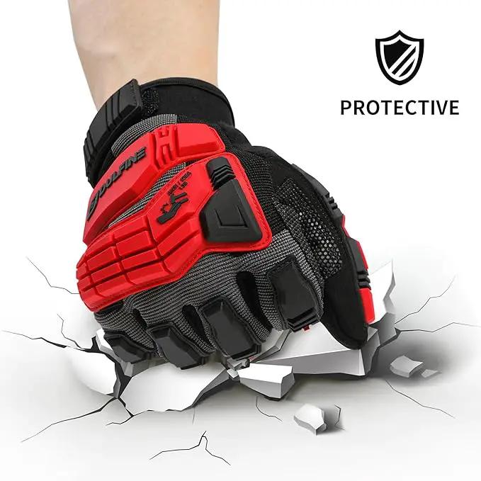 DULFINE Impact-Resistant Work Gloves Men, Heavy Duty Mechanic Gloves,Touch Screen,Ideal for Construction,Forestry, Oil Rig Drilling,Mechanic by GreenHaven Gardens