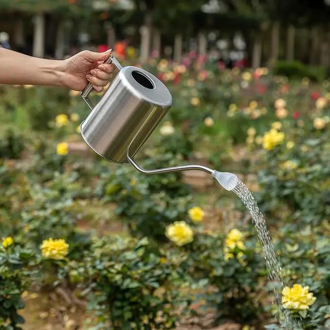 L&H Unico Watering Cans 62oz Plant Misters Steel Sprinkling Cans with 2Pcs Removable Spray Spout for Flowers by GreenHaven Gardens
