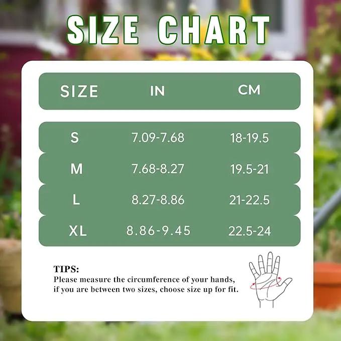HANDLANDY Leather Gardening Gloves, Thorn Proof Long Gauntlet Heavy Duty Garden Gloves, Elbow Length Rose Pruning Weeding Yard Glove (Medium, Green) by GreenHaven Gardens