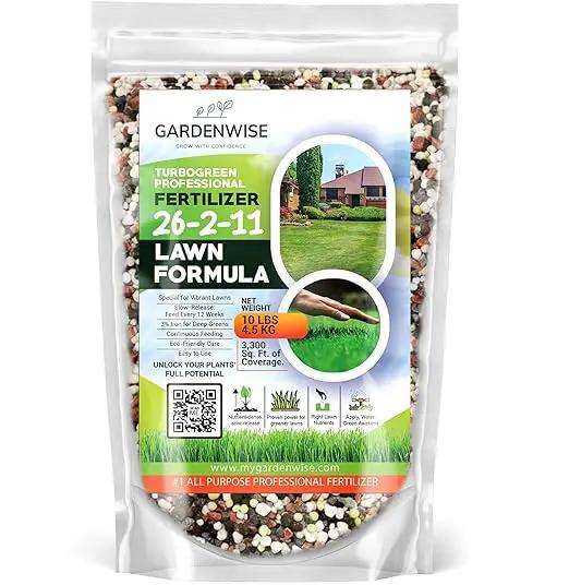 TurboGreen: Premium Lawn Fertilizer with Iron - Advanced Nitrogen & Iron-Rich Formula for Lush Growth | Eco-Friendly Grass Fertilizer for Spring & All Seasons | Slow-Release (2 QUARTS) by GreenHaven Gardens
