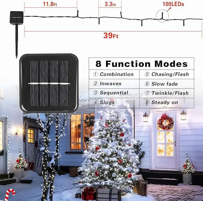 6 Pack Solar String Lights Outdoor, 600 LED Extra-Long 236Ft Solar Lights Outdoor with 8 Lighting Modes, IP65 Waterproof for Garden, Patio, Xmas, Balcony, Tree, Wedding, Party Decor (White) by GreenHaven Gardens
