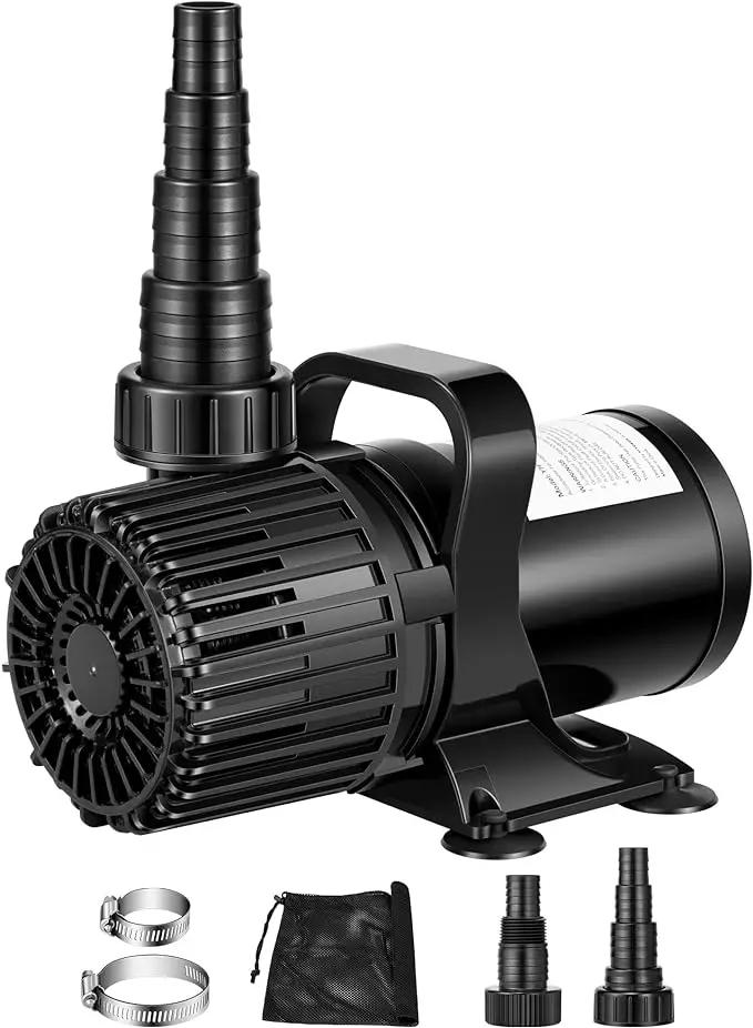 VIVOSUN 2700 GPH Submersible Water Pump with Barrier Bag, 120W Pond Pump, Ultra Quiet Aquarium Pump with 15FT. Lift Height for Pond, Waterfall, Fish Tank, Statuary, Hydroponic by GreenHaven Gardens
