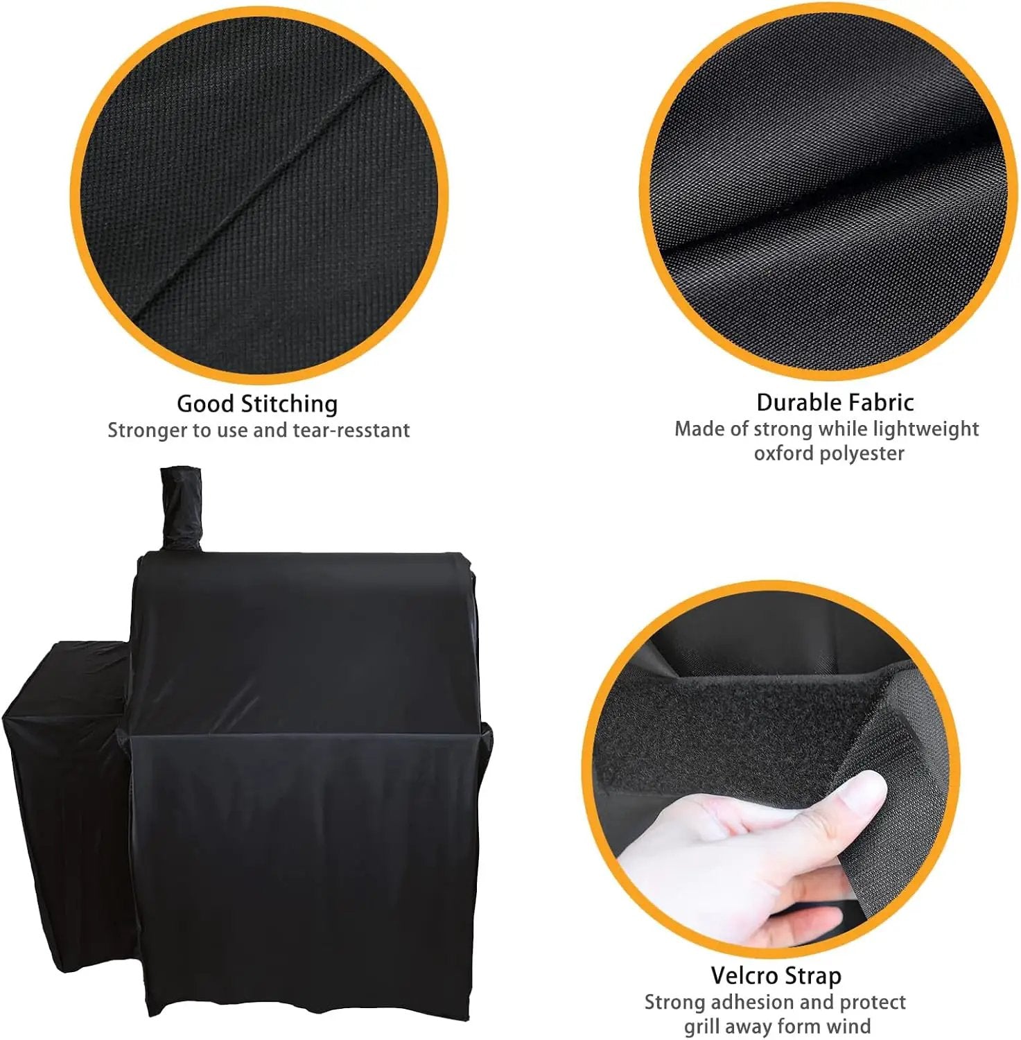 Grill Cover for Char-Griller E2827 Pro Deluxe Charcoal Grill, 45 inch Outdoor Grill Cover for Char-Griller 1224 2121 Grill Models, Heavy Duty Waterproof UV Resistant Cover, Outdoor BBQ Accessories by GreenHaven Gardens