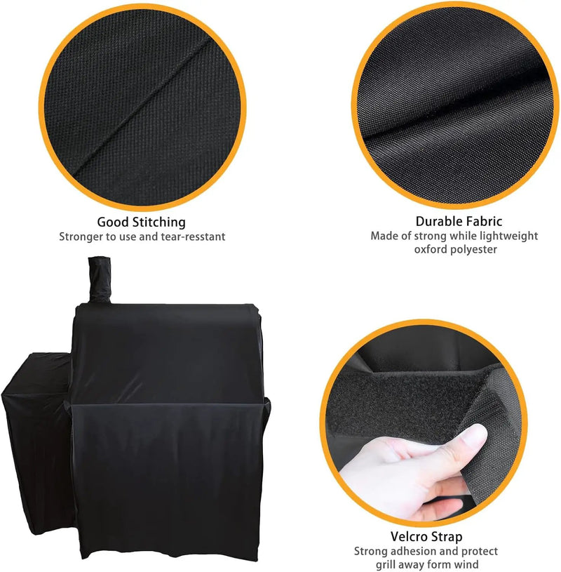 Grill Cover for Char-Griller E2827 Pro Deluxe Charcoal Grill, 45 inch Outdoor Grill Cover for Char-Griller 1224 2121 Grill Models, Heavy Duty Waterproof UV Resistant Cover, Outdoor BBQ Accessories by GreenHaven Gardens