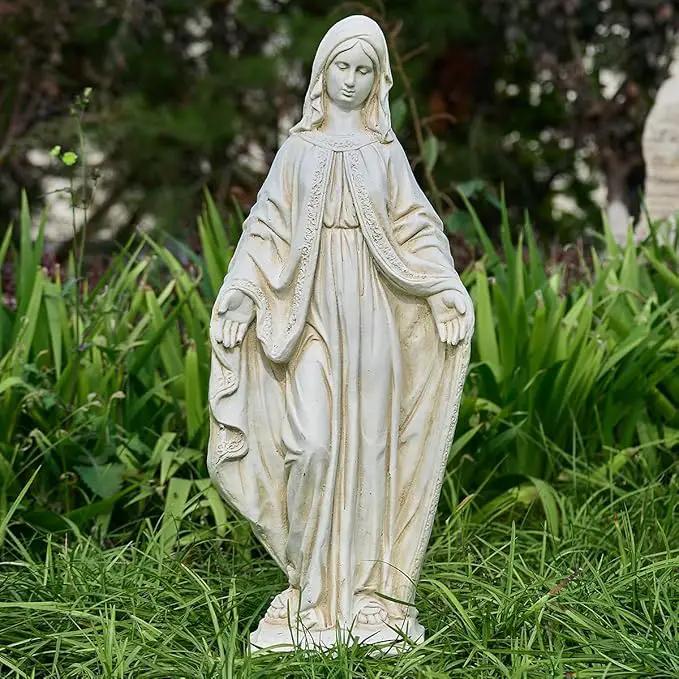 Virgin Mary Statue, Outdoor Garden Religious Decorations, Outdoor Mother Mary Statue, Garden Sculptures & Statues for Home Yard Patio Lawn Deck Hallway by GreenHaven Gardens