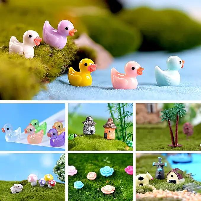 200 Pieces Fairy Garden Accessories, Mini Resin Duck,Fairy Garden Kit, Fairy Garden Animals, Miniature Figurines, Micro Landscape Ornaments Kit, Garden DIY Kit, Garden DIY Kit by GreenHaven Gardens