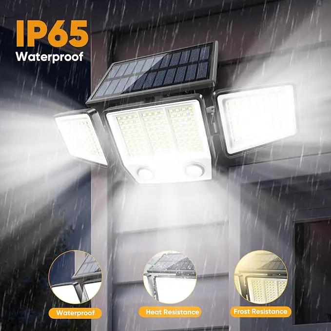 Solar Motion Sensor Outdoor Lights Waterproof - 3000LM 3 Modes Solar Security Lights Outdoor 270° Illumination IP65 LED Flood Wall Light for Garden Yard Patio Pathway (1Pack) by GreenHaven Gardens