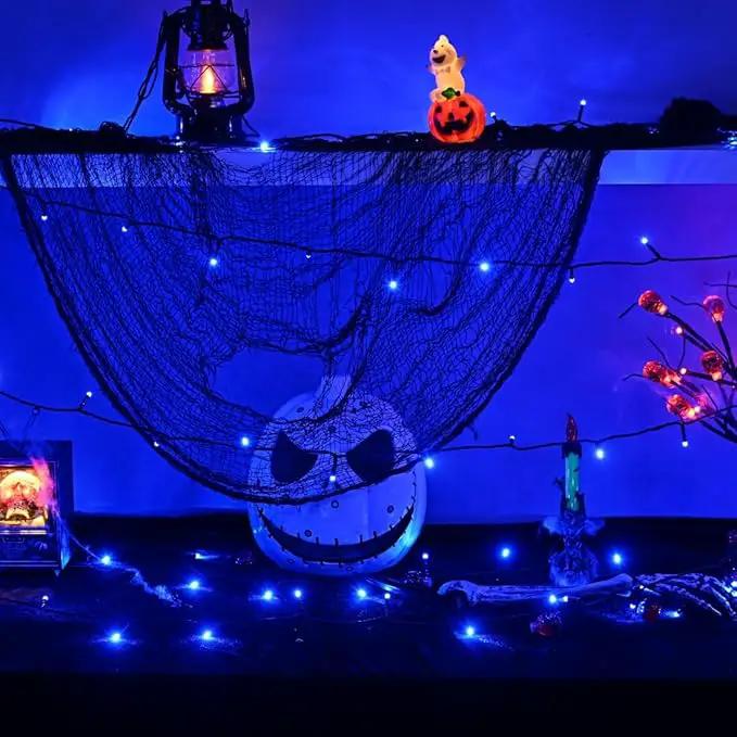 600 LED Halloween Lights, 216 FT Waterproof Halloween String Lights, Blue Halloween Lights Outdoor with 8 Lighting Modes for Halloween Outdoor Party Yard Garden Decoration (216 Ft | Blue, 216 Ft) by GreenHaven Gardens