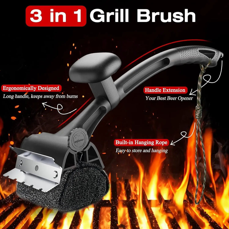 2 Pack Replaceable Cleaning Head, Grill Brush Bristle Free by GreenHaven Gardens