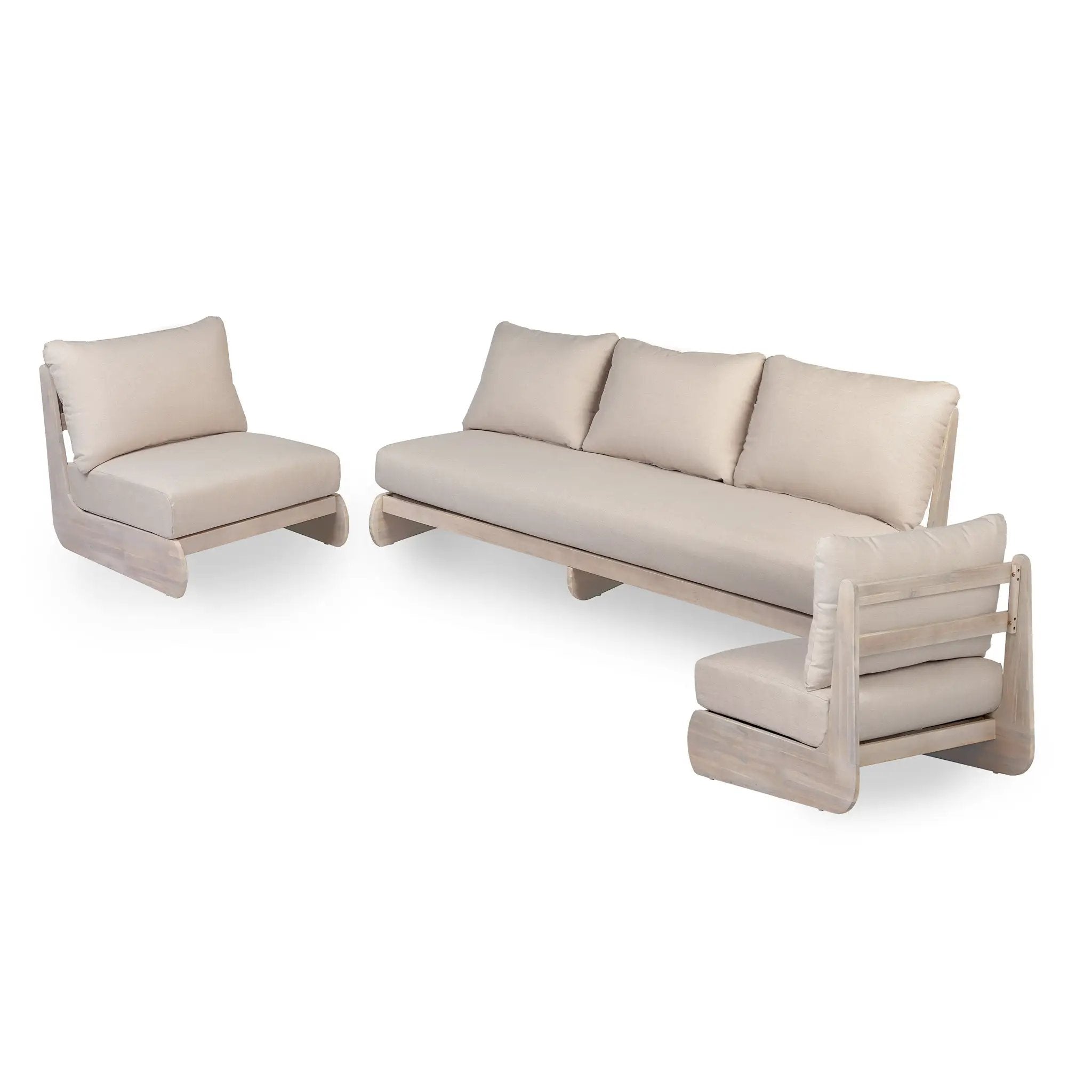 Outdoor Acacia Lazy 5 Seater Chat Set by HouseOfZazla
