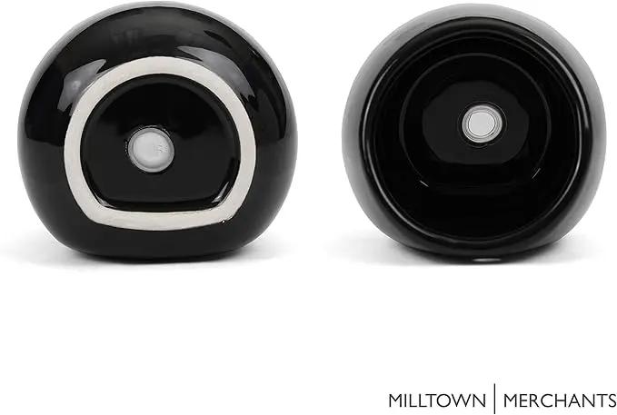 Milltown Merchants Succulent Wall Planter - Black Ceramic Mounted Vase - Plant Pot for Living Wall (1 Pack/Modern/Black) by GreenHaven Gardens