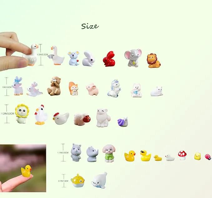 Mini Resin Animals Variety Pack to Hide for Prank Tiny Resin Animals Bulk 100 PCS Figurines for Miniature Fairy Garden Accessories, Cake Topper Decor, Birthday Gift, Party Favors by GreenHaven Gardens