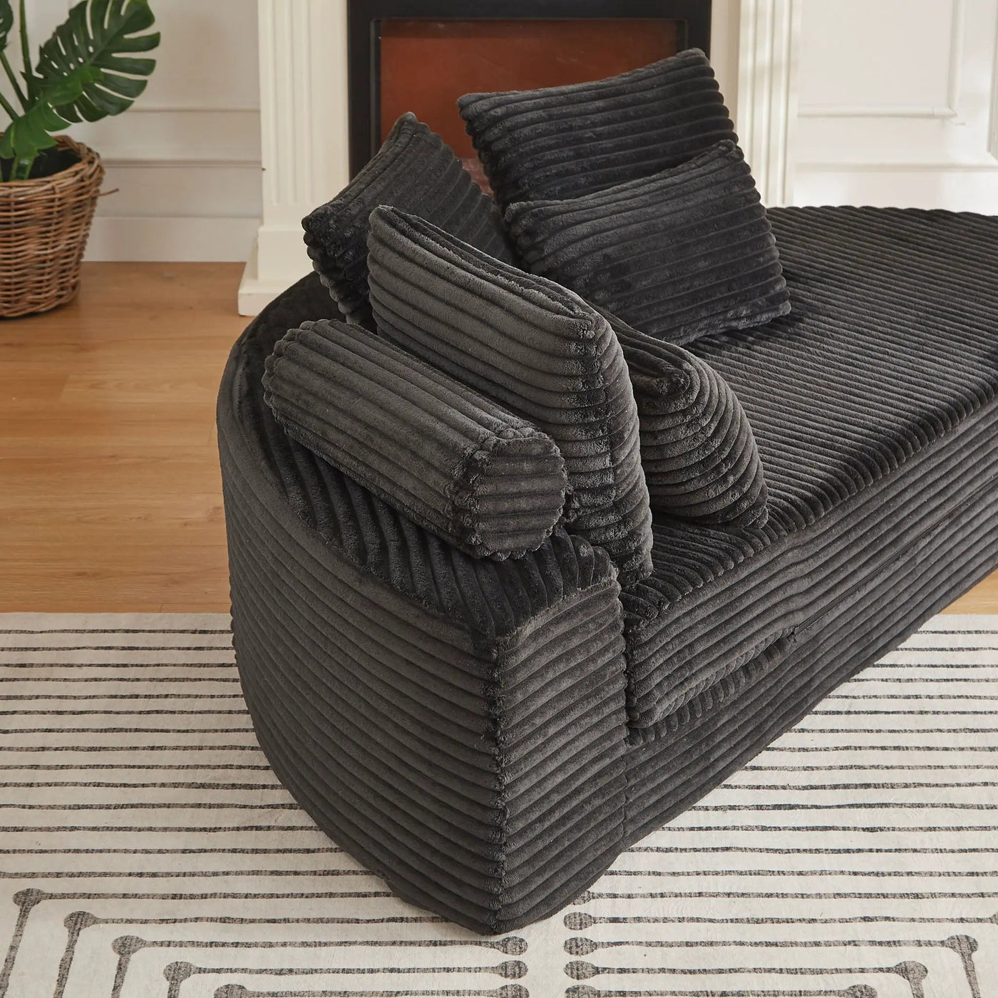 Semi Circular 2 In 1 Sofa Bed With Neck Pillow by HouseOfZazla