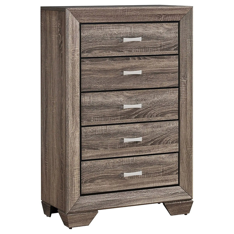 Harrison - 5 Drawer Bedroom Chest - Taupe by HouseOfZazla