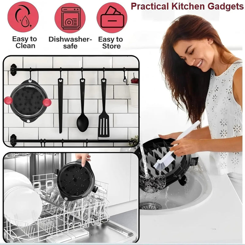 Chicken Shredder Meat Shredder Tool Twist Chicken Breast Shredder Large-Shredding Tools Chicken Breast, Pulled Pork, Beef with Stainless Steel Spikes (Red & Black) by GreenHaven Gardens