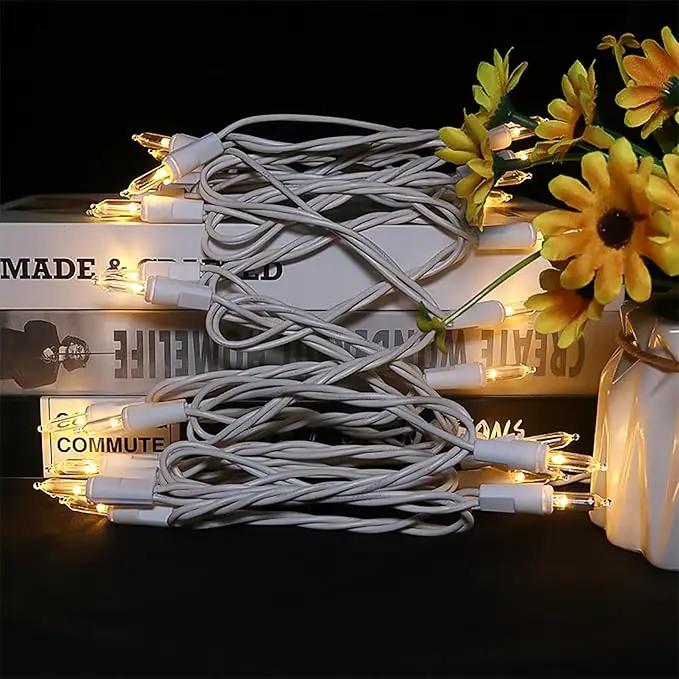 MULTI-SPARKING White Christmas LED Lights - 35 Count Warm White Christmas String Lights for Small Tree, Crafts, Holiday, Indoor/Outdoor Decorations, 11 Feet White Wire, UL Certified, Connectable by GreenHaven Gardens