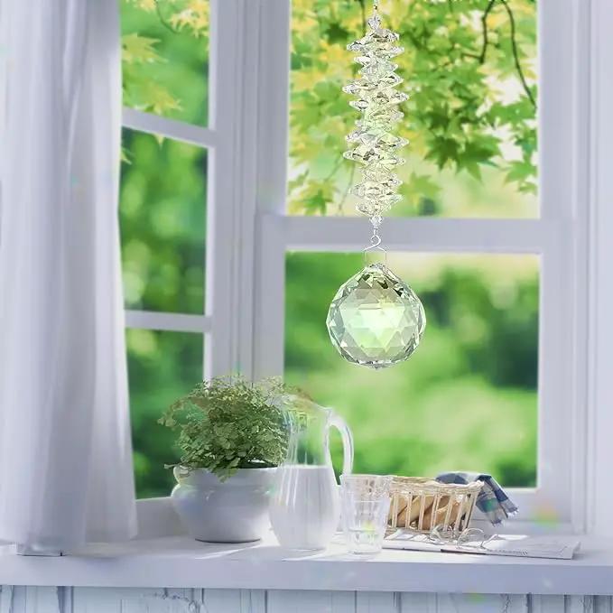 Sympathy Gifts for Loss of Loved One, Unique Memorial Gifts, Bereavement Gift Ideas for Loss of Mom Dad Son, Sun Catchers Indoor Window, Christmas Decor, 40mm Crystal Ball Sun Catcher by GreenHaven Gardens