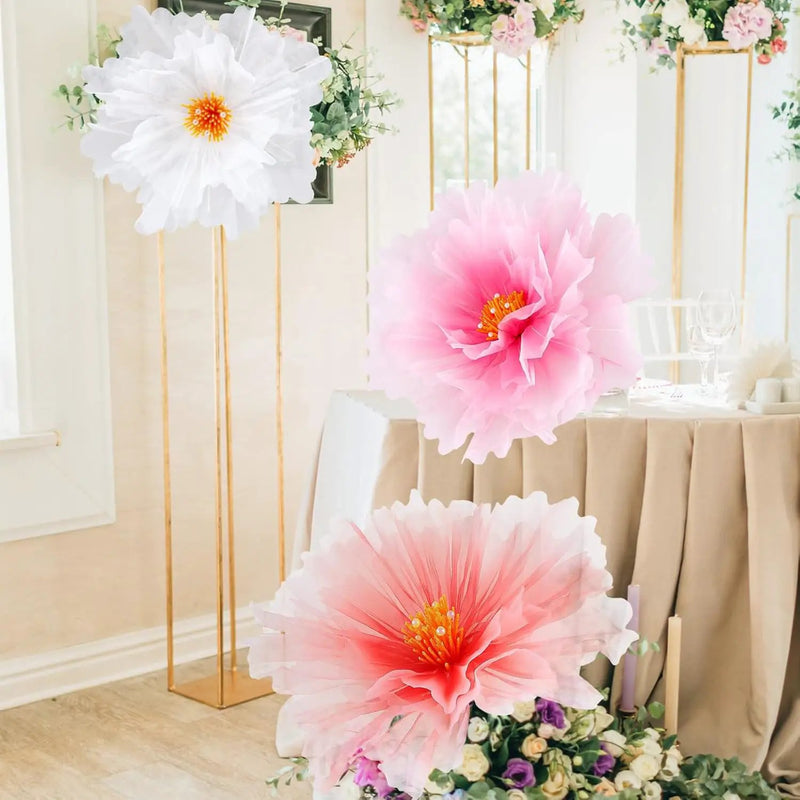 Havawish 3pcs 19.7in Giant Butterfly Flowers Decoration for Wedding Reception, Artificial Gauze Large Flower Butterflies Prop for Wedding Banquet Ceremony Church Party(Flowers) by GreenHaven Gardens