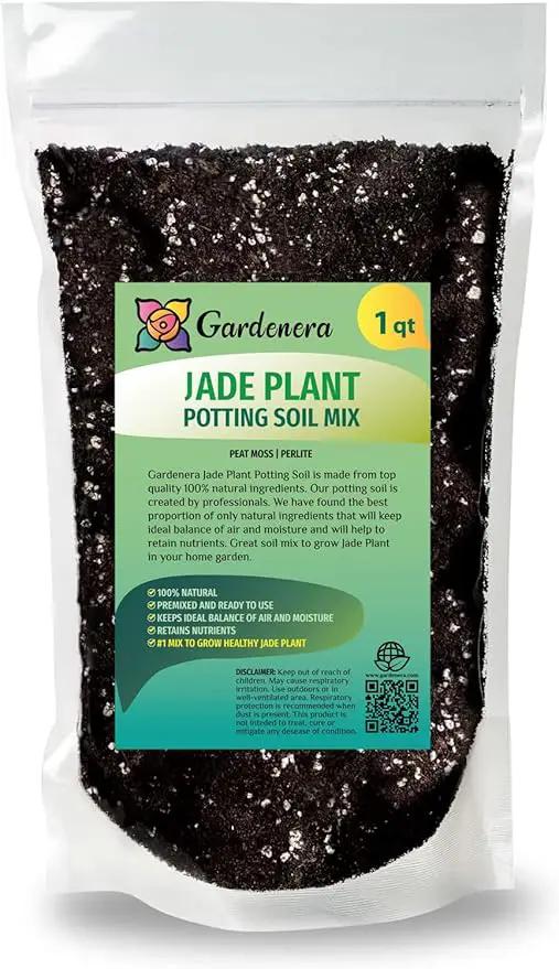 Premium Jade Plant Potting Soil Mix - (1 Quart Bag) by GreenHaven Gardens